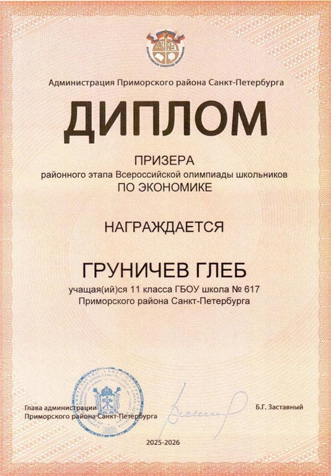 2025-2026 Груничев Глеб 11ли РО экономика (Лучкина О.В.)